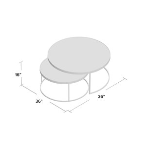 Four Hands Evelyn Nesting Coffee Table | Perigold
